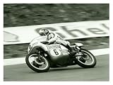 Triumph Grand Prix Motorcycle Art Giclee Poster Print by Giovanni Perrone, 44x32