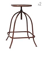 Metal Loft Set x 2 Taburetes New York Loft Rojo