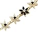 18k Yellow Gold Plated Sterling Silver Sapphire and Diamond Accent Flower Bracelet, 7.25