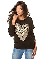 Bleu Marine Jersey Love (Negro)