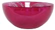 Colorful Recycled Art Glass Large Raspberry Red Salad Bowl 11.5"D, 5"H