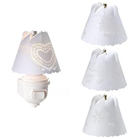 Spin Shades 24609 Laser Cut Set Nightlight with Four Revolving Seasonal Shades