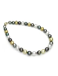 Multicolor South Sea Drop Pearl Necklace, 10x13.3mm