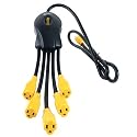 Power Sentry S10059600703/17 5 Outlet Power Squid Power Multiplier (Black/Yellow)