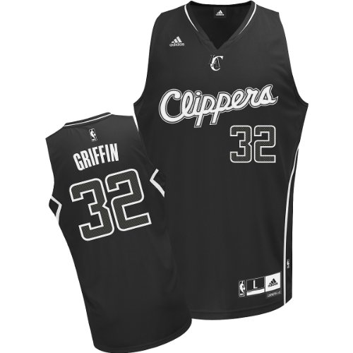 NBA Men's Los Angeles Clippers Blake Griffin Black-Black-White Swingman Jersey (Black/White, XX-Large)