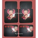 4PC Betty Boop Heart & Dog Front and Rear Floor Mats for Car Suv Truck