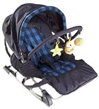 Musical and Vibrating Baby Rocker by Bettacare - Lilac/Check