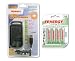 ECO Combo: Tenergy USB-5000 Hybrid Solar Charger + 4 pieces Tenergy Low Self Discharge AA Rechargeable Batteries
