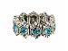 Ring - R4 -Swarovski (tm) Crystal Stretch - Size Med ~ Blue Zircon