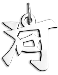 Sterling Silver Japanese/Chinese "River" Kanji Symbol Charm