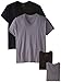 Fruit of the Loom Men's Extended Sizes V-Neck T-Shirt(Pack of 4)