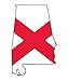 Alabama State (Q3) Flag Vinyl Decal Sticker Car/Truck Laptop/Netbook Window