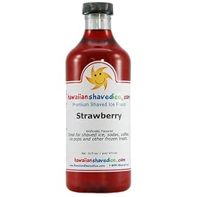 Hawaiian Shaved Ice - Strawberry Snow Cone & Shaved Ice Syrup - 16 Ounces