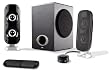 Cyber Acoustics CA-3810 3 Piece Flat Panel Design Subwoofer and Satellite Speaker System (CA-3810)
