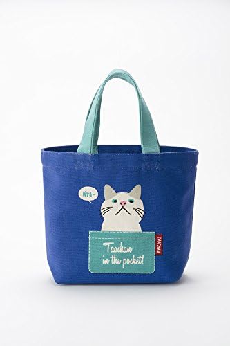 Cat1st Cat Fashon Tote Lunch Bag (Pocket Blue)