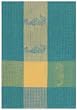 Waffle Weave 100% Cotton Seahorse Dishtowel, Aqua 18" X 28" Set / 6