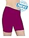 Sexy Basics Women's 3 Pack Cotton Spandex Bike Yoga Boxer Boyshort (3X-LARGE/10, GRAPE PURPLE)