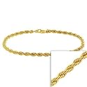 24K Yellow Tone Twist Rope Chain Bracelet