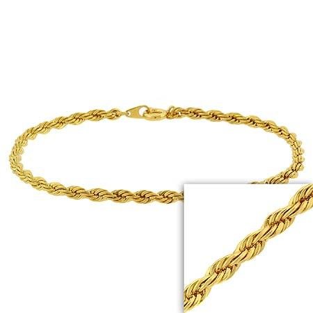 Childrens Toyshop  Jewelry : 24K Yellow Tone Twist Rope Chain Bracelet
