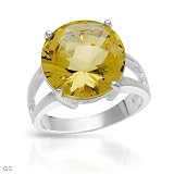 Cocktail Ring With 6.75ctw Genuine Citrine Well Made in 925 Sterling silver- Size 6 (Size 6)