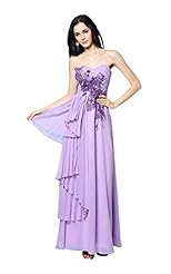 Strapless Chiffon Cocktail Beaded Backless Draped  Evening Dress/Party Dress/Wedding Dress  With Ruffles