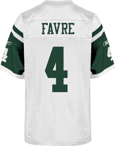 Brett Favre White Reebok NFL brett favre jets jersey. Brett Favre White Reebok NFL