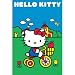 Hello Kitty-Bike Scene, Cartoon Poster Print, 24 by 36-Inch