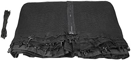 Trampoline Enclosure Net (universal) 15 ft frame: 8 Curved Pole: With Top Ring Enclosure Systems -sleeve on top type-