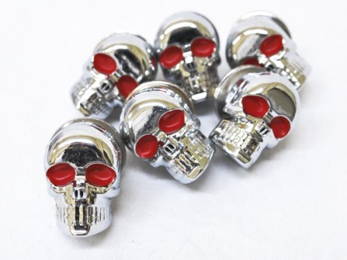 Best Price Motorcycle 6 x Skull Chrome Bolts - Custom Billet Chrome Motorcycle used for License Plate bolts, Windshield bolts and any 5mm thread, fits HONDA YAMAHA KAWASAKI SUZUKI HARLEY DAVIDSON CRUISERS METRIC BIKES MOTORCYCLE