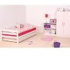 Thuka Hit 2 Childrens Whitewash Pine Couch Single Bed with Trundle drawer