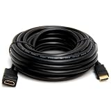 25FT 24AWG CL2 Standard Speed Male to Female HDMI Extension Cable - Black