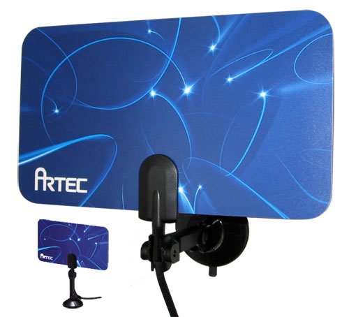 DVB-T Antenne, Digitale Flachantenne Artec AN1 für Receiver, Fernseher, PCs und Notebooks