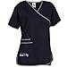 Seattle Seahawks Women's Mock Wrap Scrub Top (M)