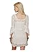 CA Fashion Women's Twinset Square Neck 3/4 Sleeve Lace Dress Lining Include