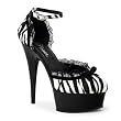 6 Inch Sexy High Heel Shoes Zebra Print Platform Dorsay