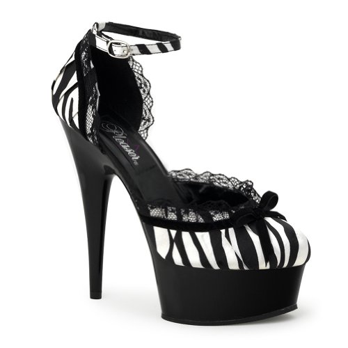 Inch Sexy High Heel Shoes Zebra Print Platform Dorsay
