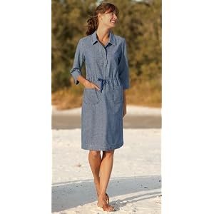 Buy Chambray Popover Dress by Orvis