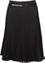 Knee Length Pleated A-Line Skirt with Skinny Belt (Choose from 10 Colors ) - Clearance Sale !
