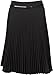 Knee Length Pleated A-Line Skirt with Skinny Belt