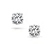 Bling Jewelry Basket Set Unisex Round CZ Stud Earrings 925 Silver