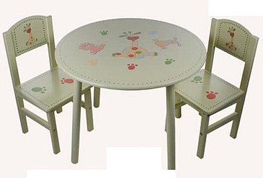 Childrens Toyshop  Toys : Table &  2 Chairs "Giraffe"