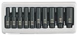 Sunex 1811 10 Piece 1/4 Drive Deep SAE Impact Socket Set