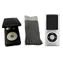 4G Black Flip Case + Grey Sock & Ice Box Cover for the New Apple iPod nano 4th Generation 8GB & 16GB + Neck Strap