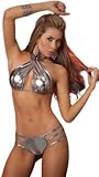 Pole Dancer Clothes - Silver 2 Piece Set