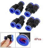 Buy Amico 4 Pcs 8mm Y Union Push in to Connect One Touch Fittings by uxcell