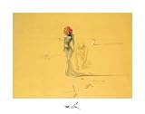 Female Figure with Head of Flowers by Salvador Dali. Size 11.00 X 14.00