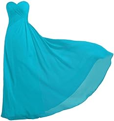 A-line Strapless Chiffon Pleated Bridesmaid Dress/Prom Dress/Wedding Dress 