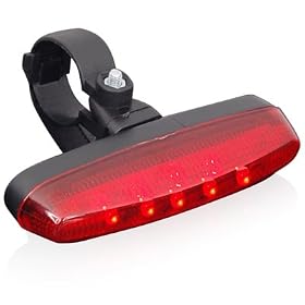 TRIXES New Bicycle Bike Led Red Rear Tail Light Lamp 5 LEDS