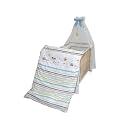 roba 1492 V55 - Kinderbettgarnitur Butterfly bestehend aus Bettw�sche f�r Kissen 40 x 60 cm, Decken 100 x 135 cm, Nestchen und Himmel