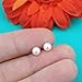 Round White Freshwater Cultured Pearl Stud Earrings in 14k White/Yellow Gold/Sterling Silver